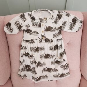 Kate Quinn 2t Bunny Rabbit Spring Easter Dress Boho Bohemian White and Brown